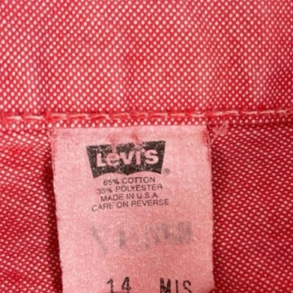 Levi’s Womens Vintage Crop Straight leg Jeans Red 14 Denim USA - Picture 10 of 14